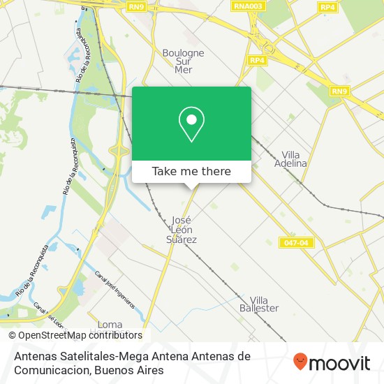 Mapa de Antenas Satelitales-Mega Antena Antenas de Comunicacion