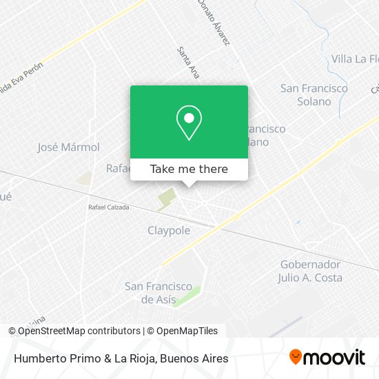 Humberto Primo & La Rioja map