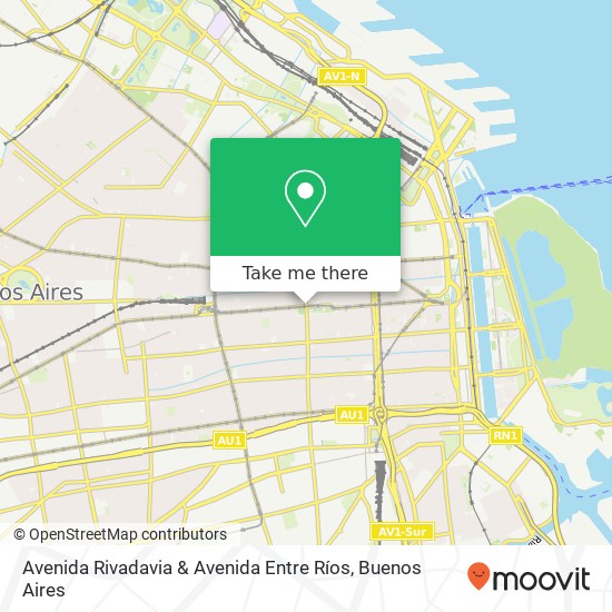 Mapa de Avenida Rivadavia & Avenida Entre Ríos