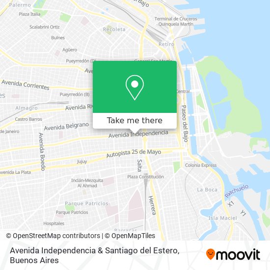 Mapa de Avenida Independencia & Santiago del Estero