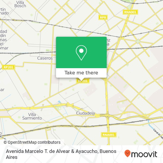 Avenida Marcelo T. de Alvear & Ayacucho map