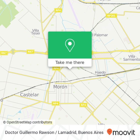 Doctor Guillermo Rawson / Lamadrid map