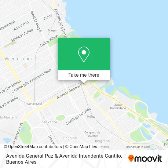 Avenida General Paz & Avenida Intendente Cantilo map