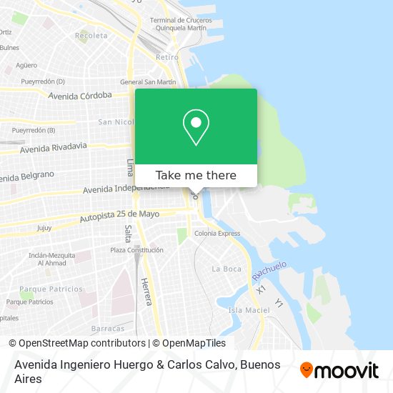 Avenida Ingeniero Huergo & Carlos Calvo map
