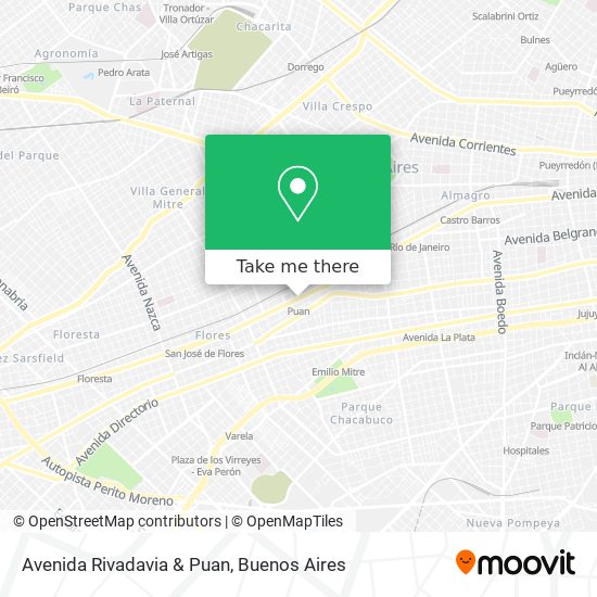 Avenida Rivadavia & Puan map