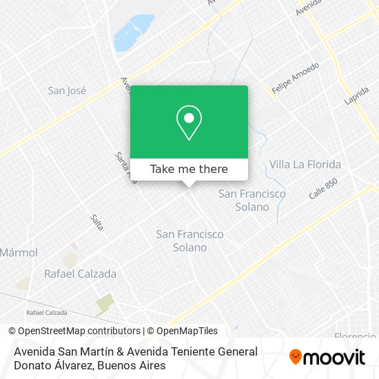 Avenida San Martín & Avenida Teniente General Donato Álvarez map