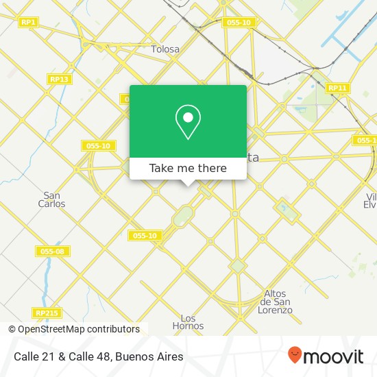 Calle 21 & Calle 48 map