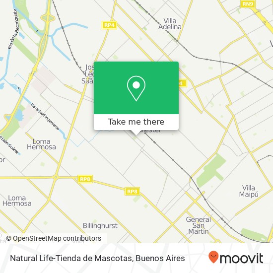 Mapa de Natural Life-Tienda de Mascotas