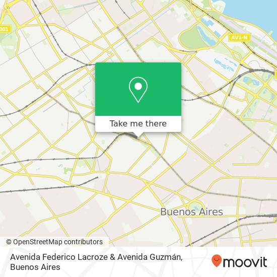 Mapa de Avenida Federico Lacroze & Avenida Guzmán