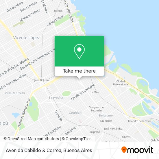 Avenida Cabildo & Correa map