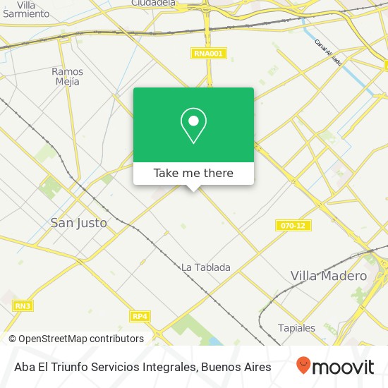 Mapa de Aba El Triunfo Servicios Integrales