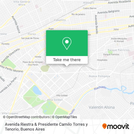 Mapa de Avenida Riestra & Presidente Camilo Torres y Tenorio