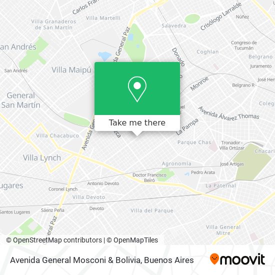 Mapa de Avenida General Mosconi & Bolivia