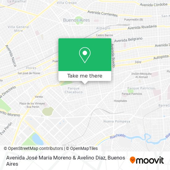 Avenida José María Moreno & Avelino Díaz map