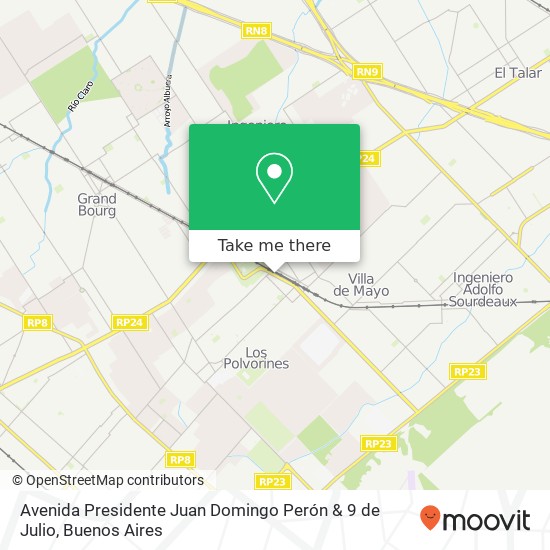 Avenida Presidente Juan Domingo Perón & 9 de Julio map