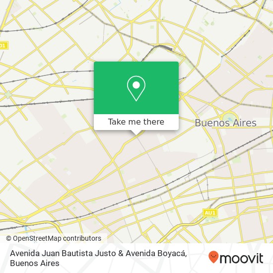 Avenida Juan Bautista Justo & Avenida Boyacá map