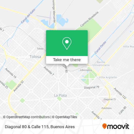 Diagonal 80 & Calle 115 map