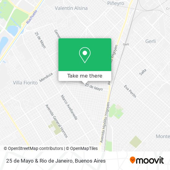25 de Mayo & Rio de Janeiro map