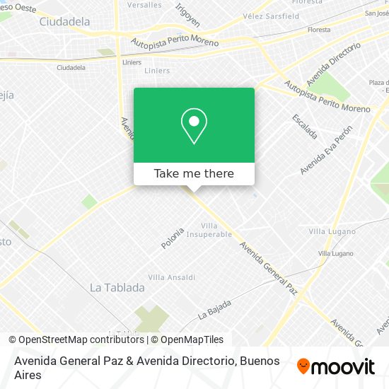 Avenida General Paz & Avenida Directorio map