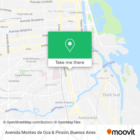 Avenida Montes de Oca & Pinzón map