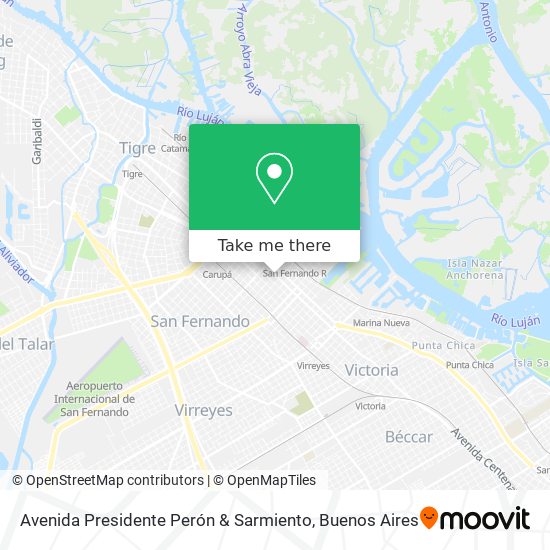 Avenida Presidente Perón & Sarmiento map