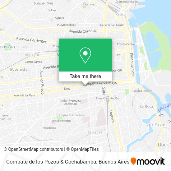 Combate de los Pozos & Cochabamba map