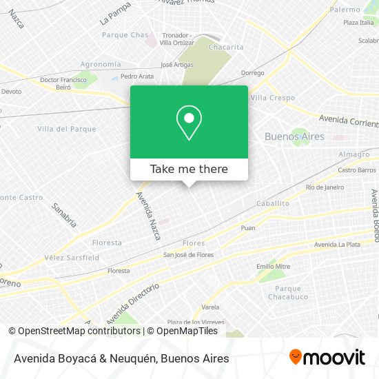Mapa de Avenida Boyacá & Neuquén