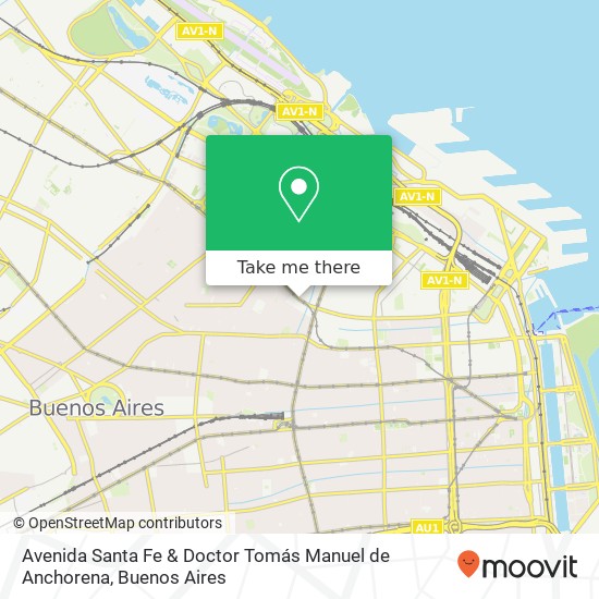 Mapa de Avenida Santa Fe & Doctor Tomás Manuel de Anchorena