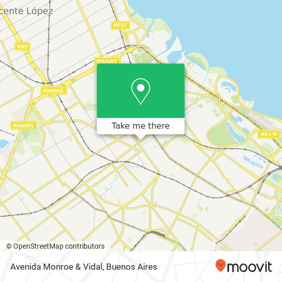 Avenida Monroe & Vidal map