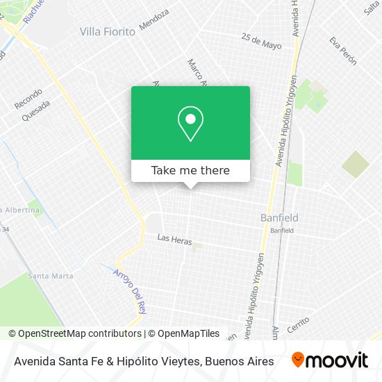 Avenida Santa Fe & Hipólito Vieytes map