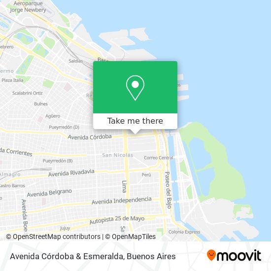 Avenida Córdoba & Esmeralda map