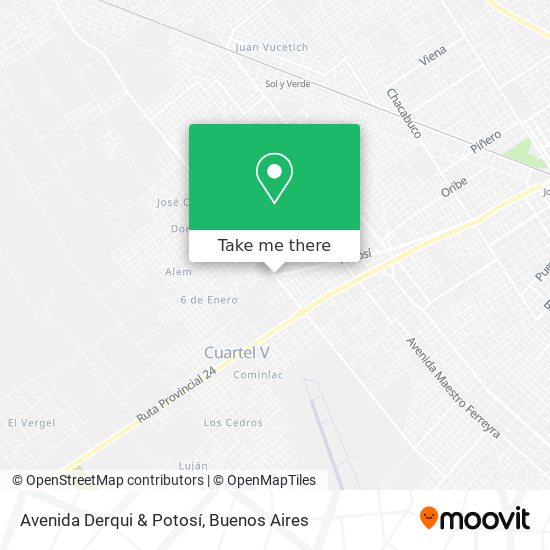 Avenida Derqui & Potosí map