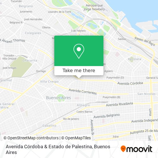 Mapa de Avenida Córdoba & Estado de Palestina
