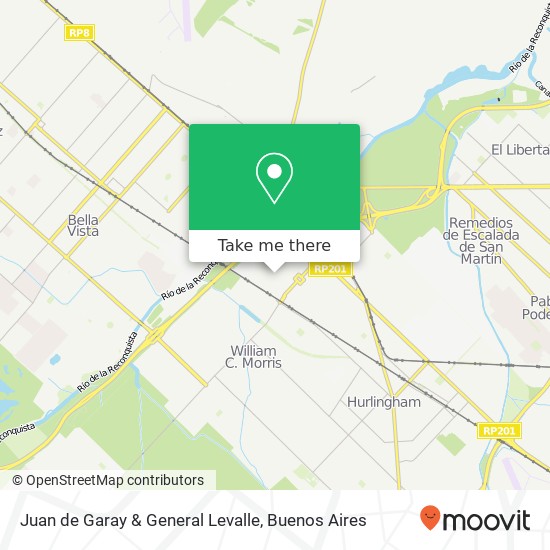 Juan de Garay & General Levalle map