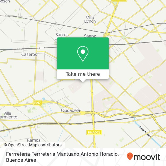 Mapa de Ferrreteria-Ferrreteria Mantuano Antonio Horacio