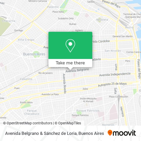 Avenida Belgrano & Sánchez de Loria map
