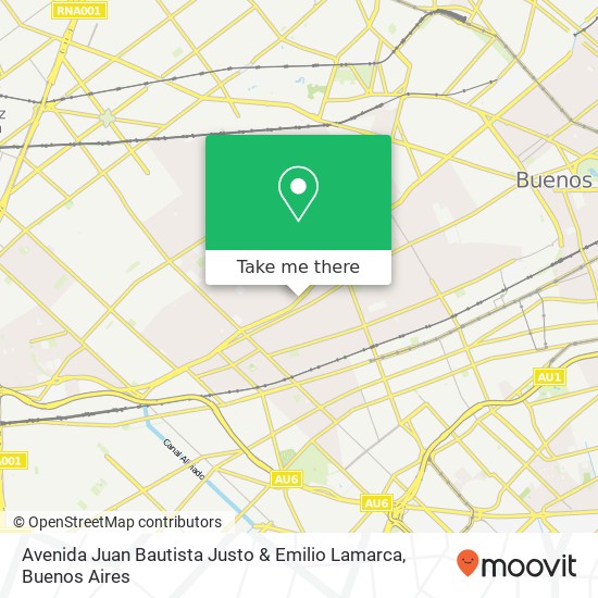Avenida Juan Bautista Justo & Emilio Lamarca map