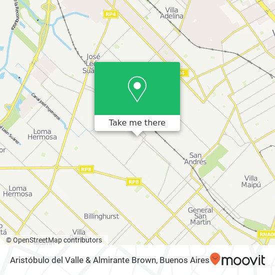 Mapa de Aristóbulo del Valle & Almirante Brown