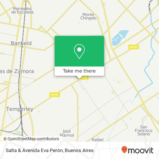 Salta & Avenida Eva Perón map