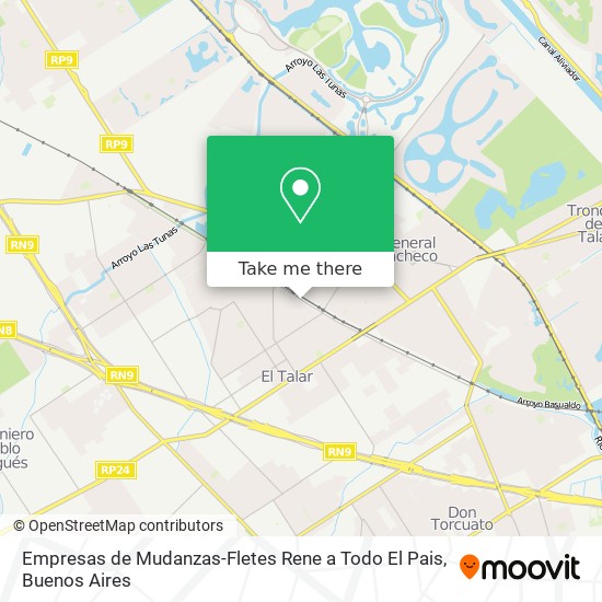 Empresas de Mudanzas-Fletes Rene a Todo El Pais map