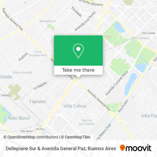 Mapa de Dellepiane Sur & Avenida General Paz