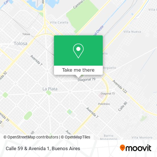 Mapa de Calle 59 & Avenida 1