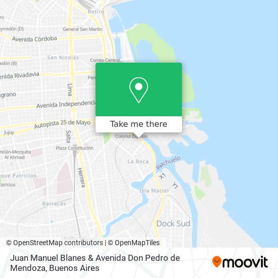 Mapa de Juan Manuel Blanes & Avenida Don Pedro de Mendoza