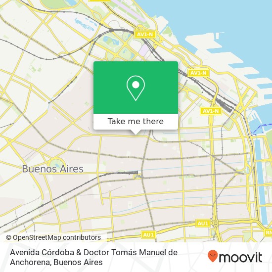 Avenida Córdoba & Doctor Tomás Manuel de Anchorena map