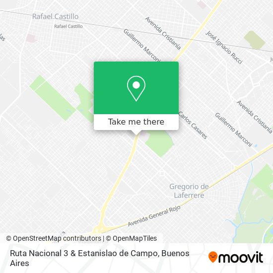 Ruta Nacional 3 & Estanislao de Campo map