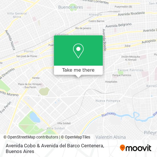Avenida Cobo & Avenida del Barco Centenera map