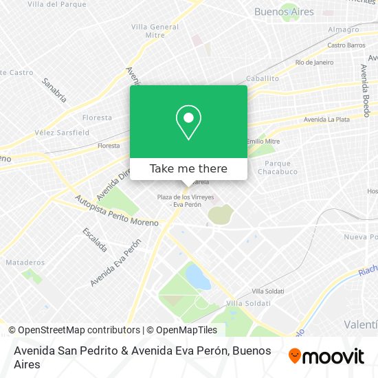 Mapa de Avenida San Pedrito & Avenida Eva Perón