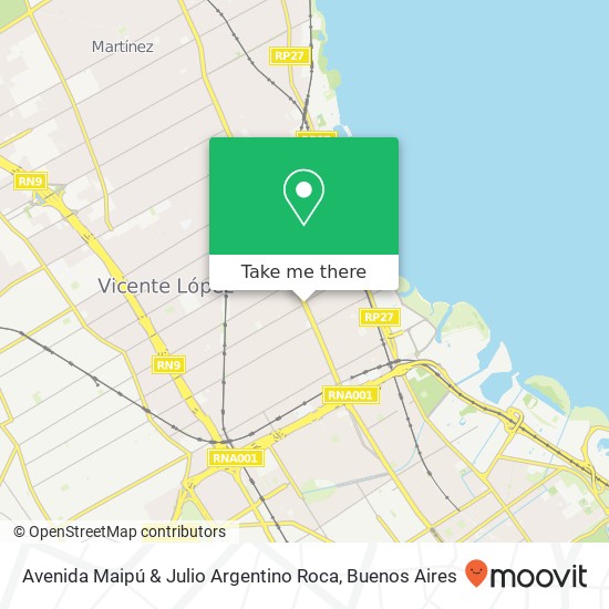 Avenida Maipú & Julio Argentino Roca map