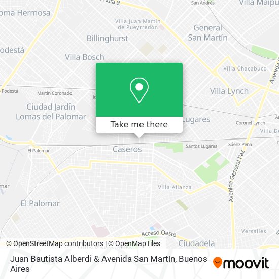 Juan Bautista Alberdi & Avenida San Martín map