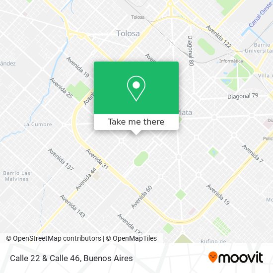 Calle 22 & Calle 46 map